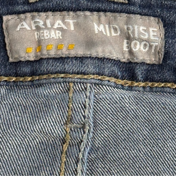 Ariat Rebar Sofia Mid Rise Bootcut Jeans Womens 33R DuraStretch Western Work Alt - Picture 12 of 16
